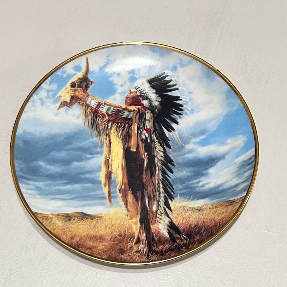 Prayer to the Great Spirit Decorative Plate Van Miller 1991 Limited Edition